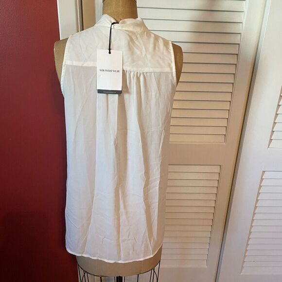 WHO WHAT WEAR | white sleeveless blouse XS NWT - Picture 4 of 7